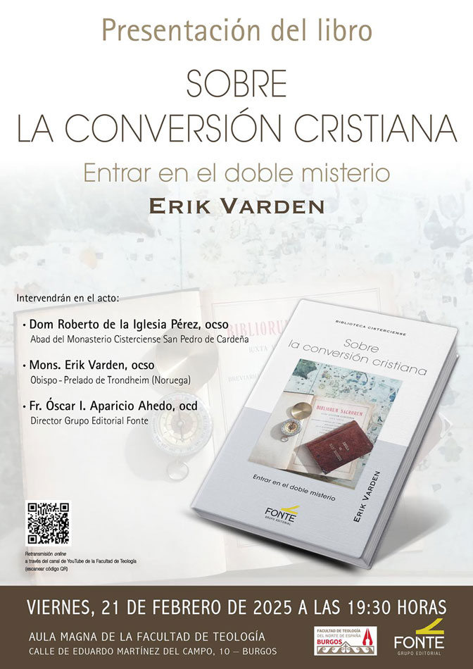 Cartel presentación libro Erik Varden